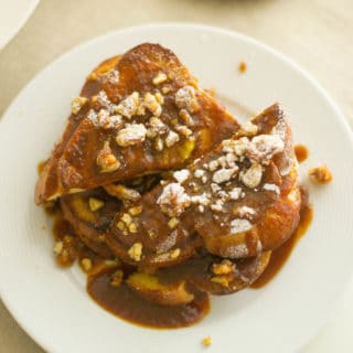 Baileys French toast on a plate