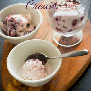 White Chocolate and Cherry Ice Cream