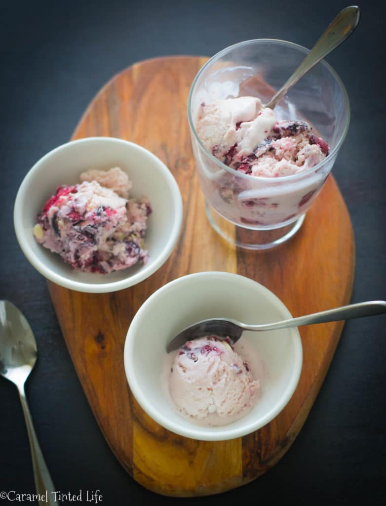 cherry and white chocolate ice cream