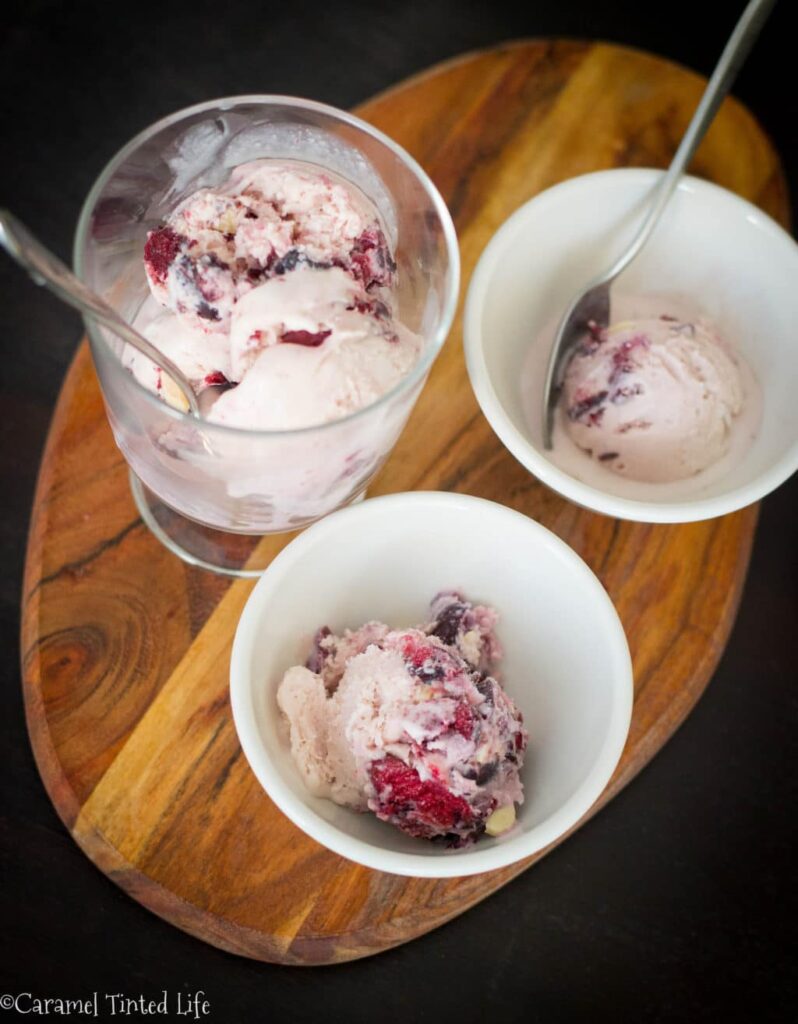 cherry and white chocolate ice cream