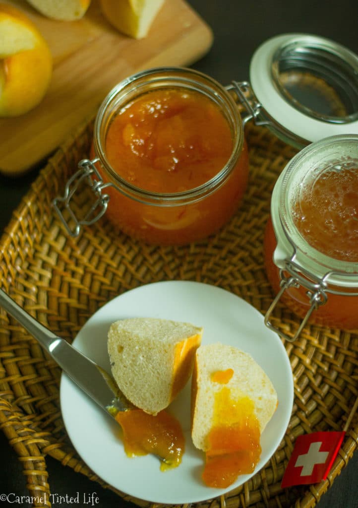 Peach, saffron and balsamic jam