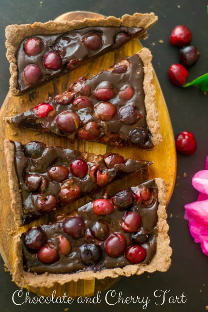 Soft Chocolate and Cherry Tart