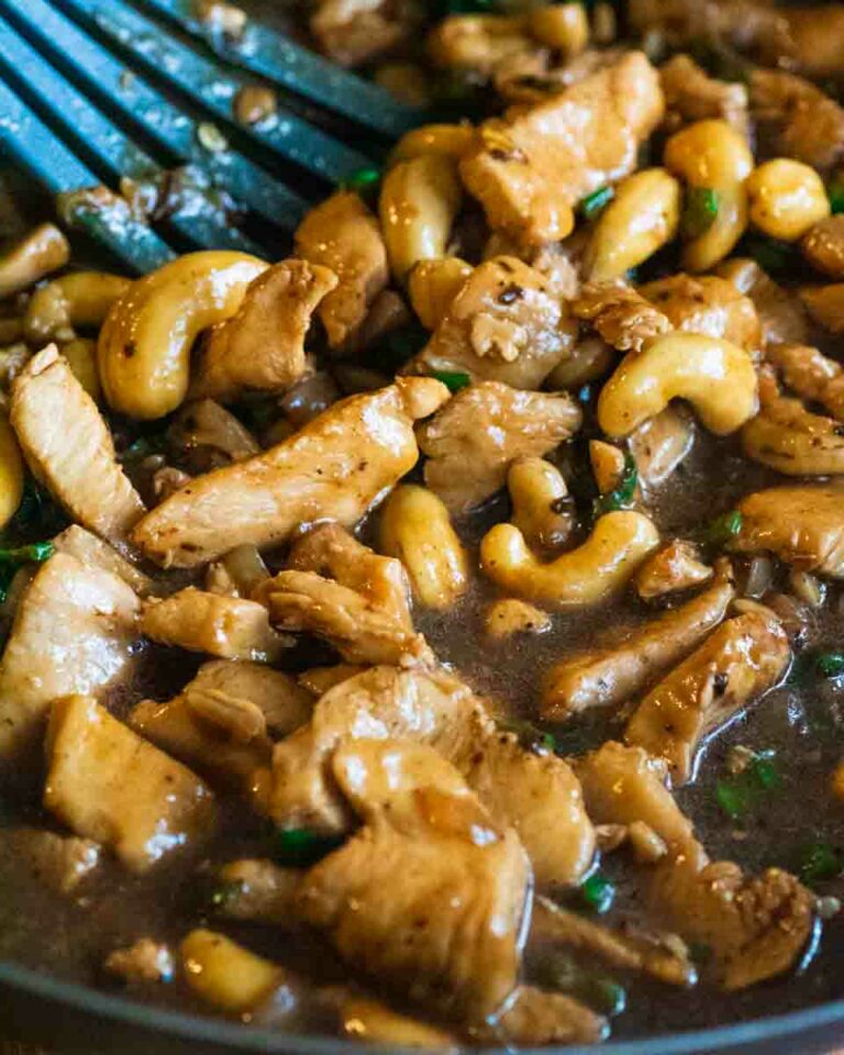 Easy Cashew Chicken with Jasmine rice