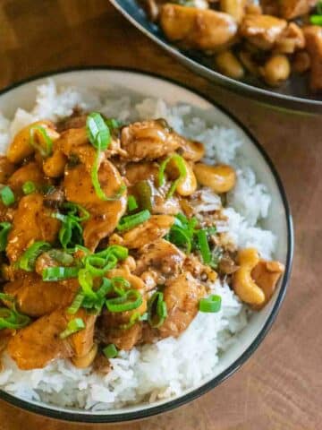 Cashew chicken with jasmine rice 3
