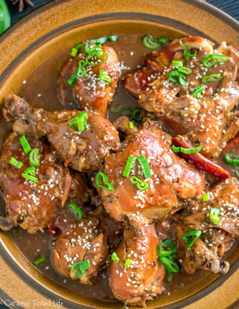 slow cooker spiced ginger soy chicken