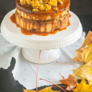 Date and Apple cake with caramel