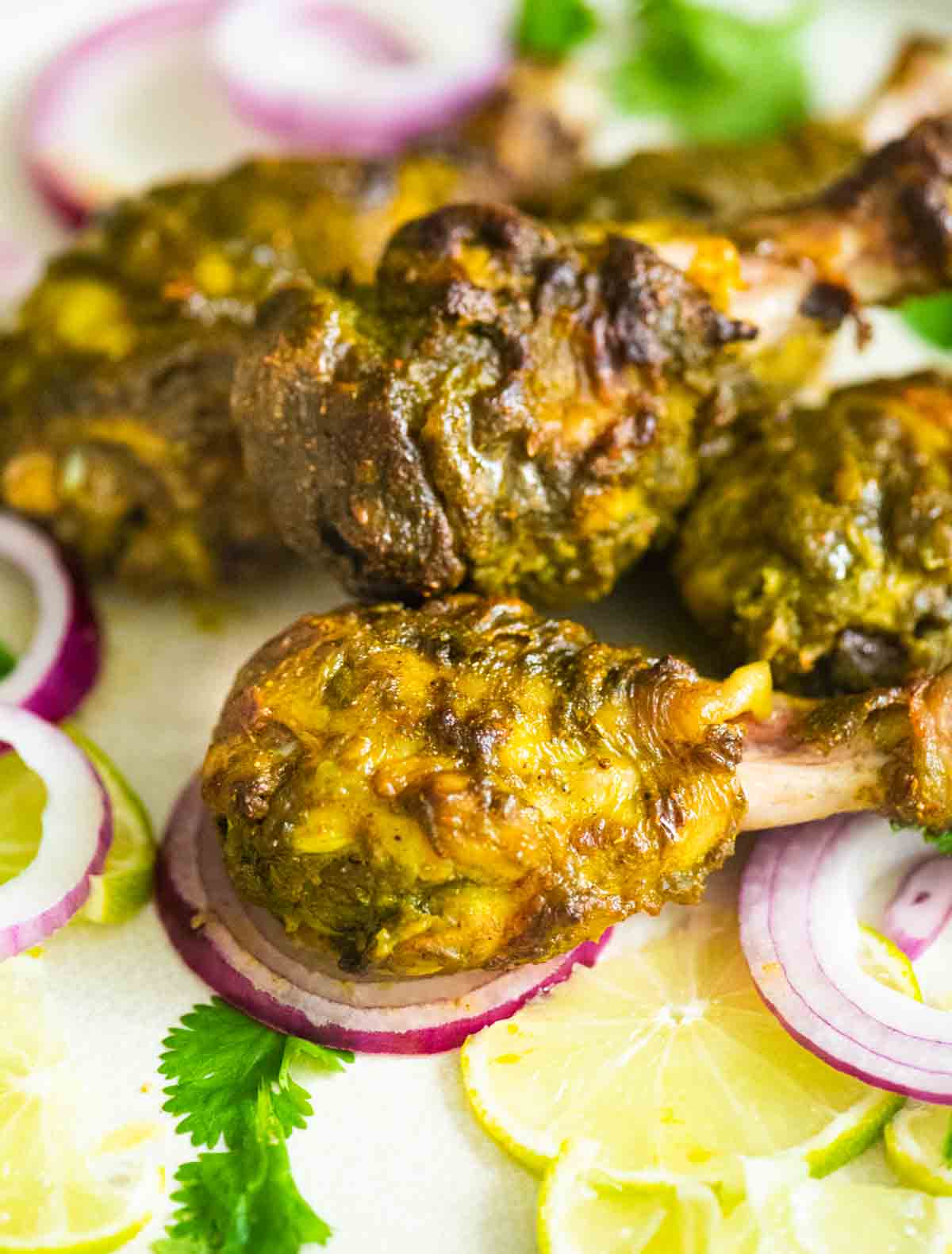 Chicken Tangdi Kabab (Hariyali Tangri Kabab) - Caramel Tinted Life