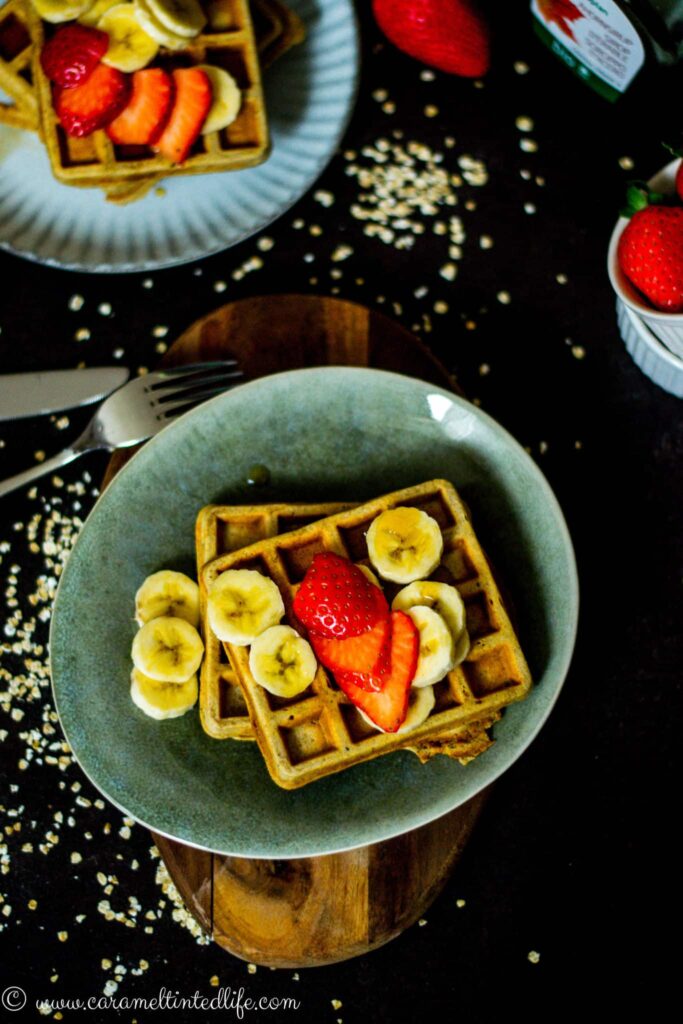 Gluten free Oats and Banana Waffles