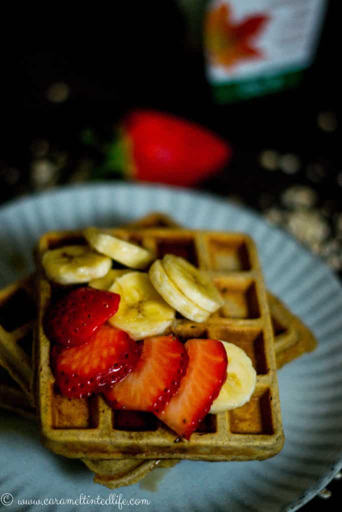 Gluten free Oats and Banana Waffles