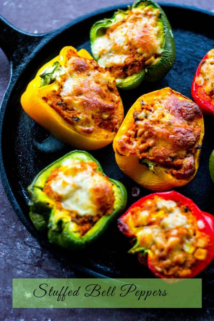 Stuffed Bell Peppers are a light, #vegetarian and #glutenfree meal, these stuffed bell peppers are easy to make, and are healthy as well! #summergrilling #stuffedbellpeppers