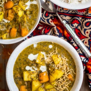 Instant Pot Potato, Pumpkin and Spinach Curry