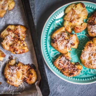 Instant Pot Herb Garlic Smashed Potatoes