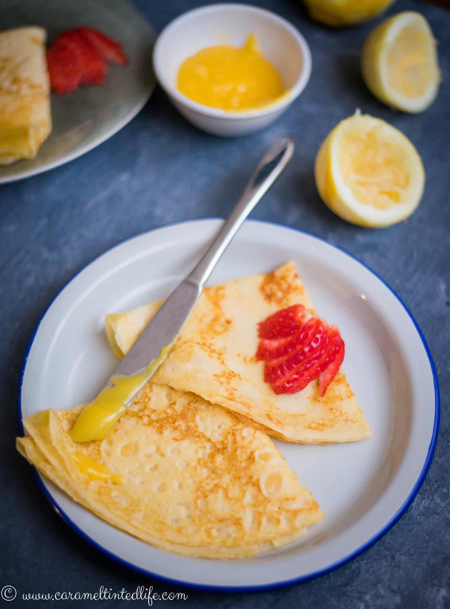 Chocolate Crepes with Orange-Lemon Curd - Like Mother, Like Daughter
