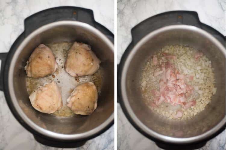 Browing chicken in the Instant Pot 