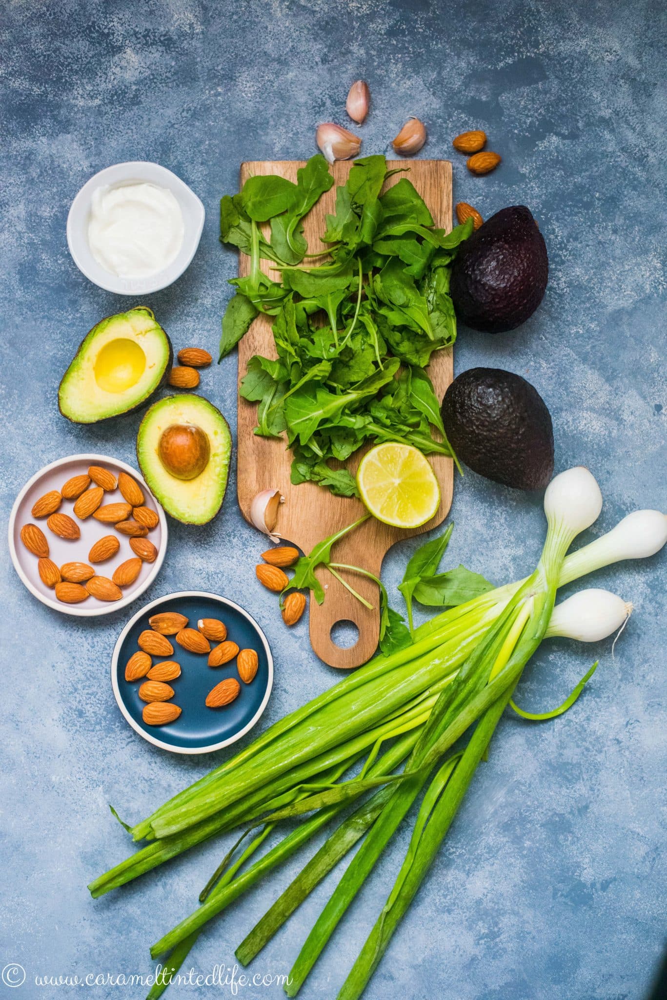 ingredients for green goddess chicken salad