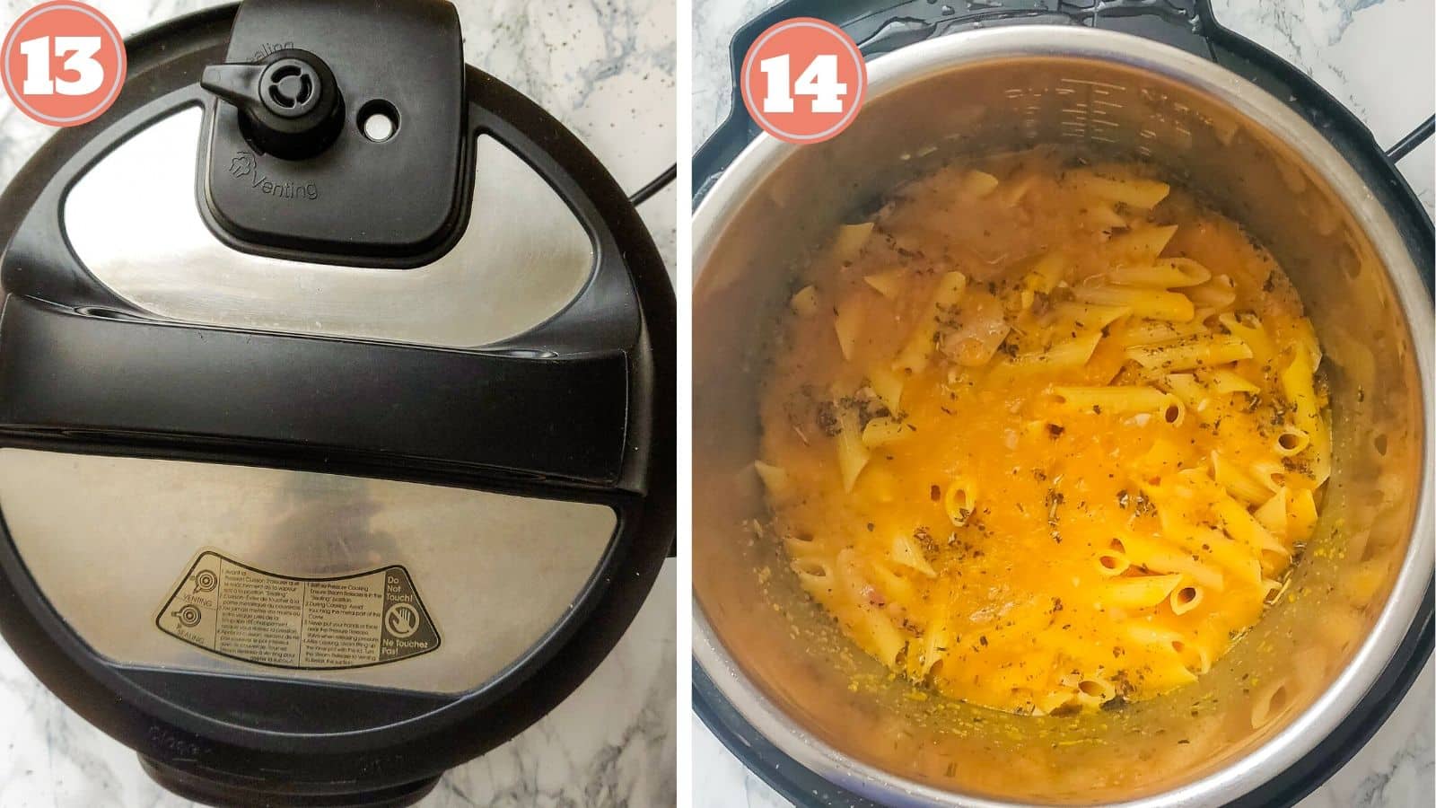 Pressure cooking pasta with sauce in the Instant Pot 