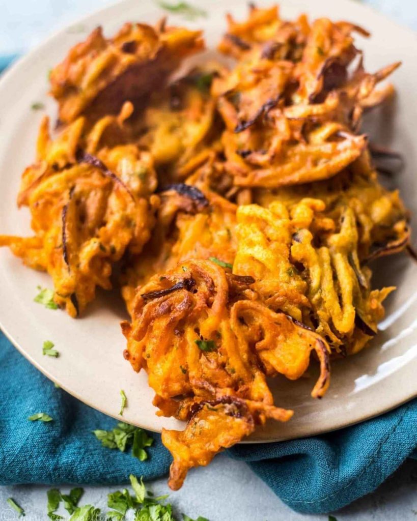 Vegetable pakora on a plate