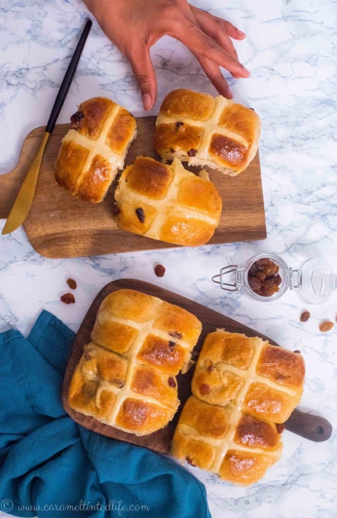 Hot Cross Buns out of the oven