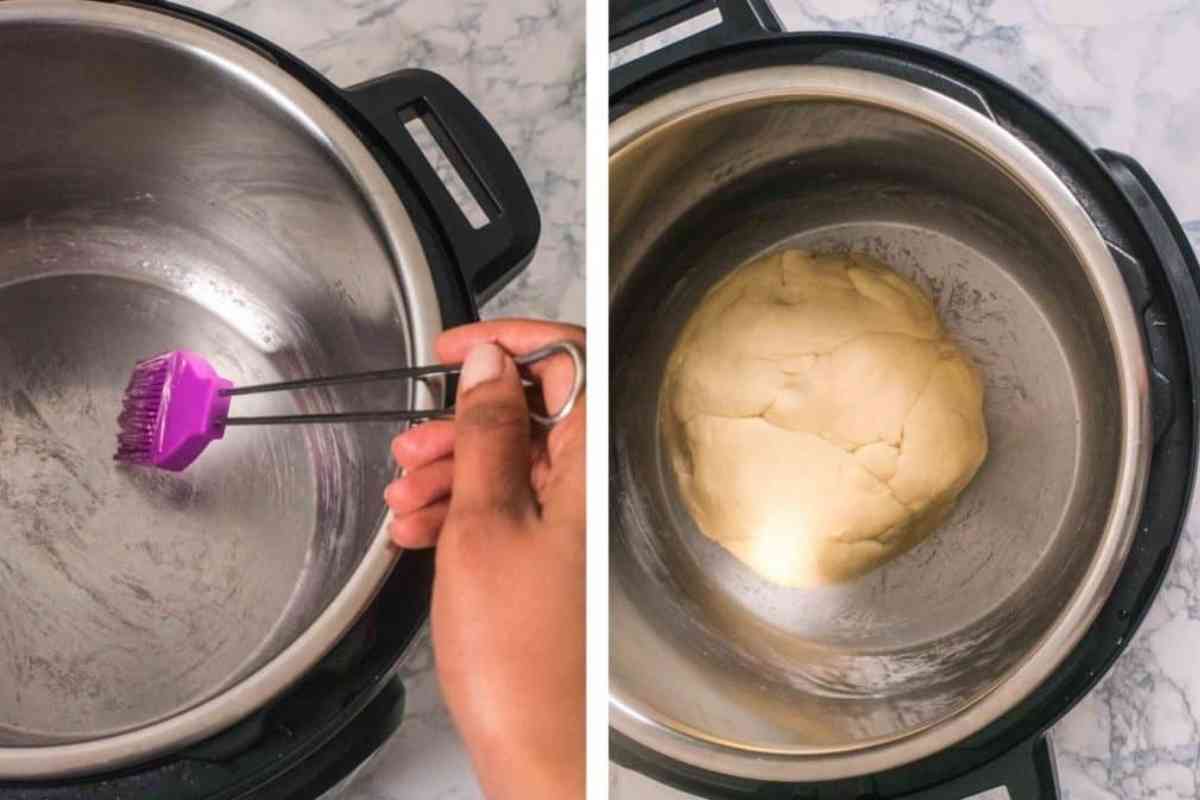 Proofing the dough for pav bread in the Instant Pot