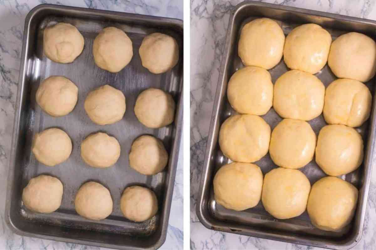 Proofing the dough for pav bread