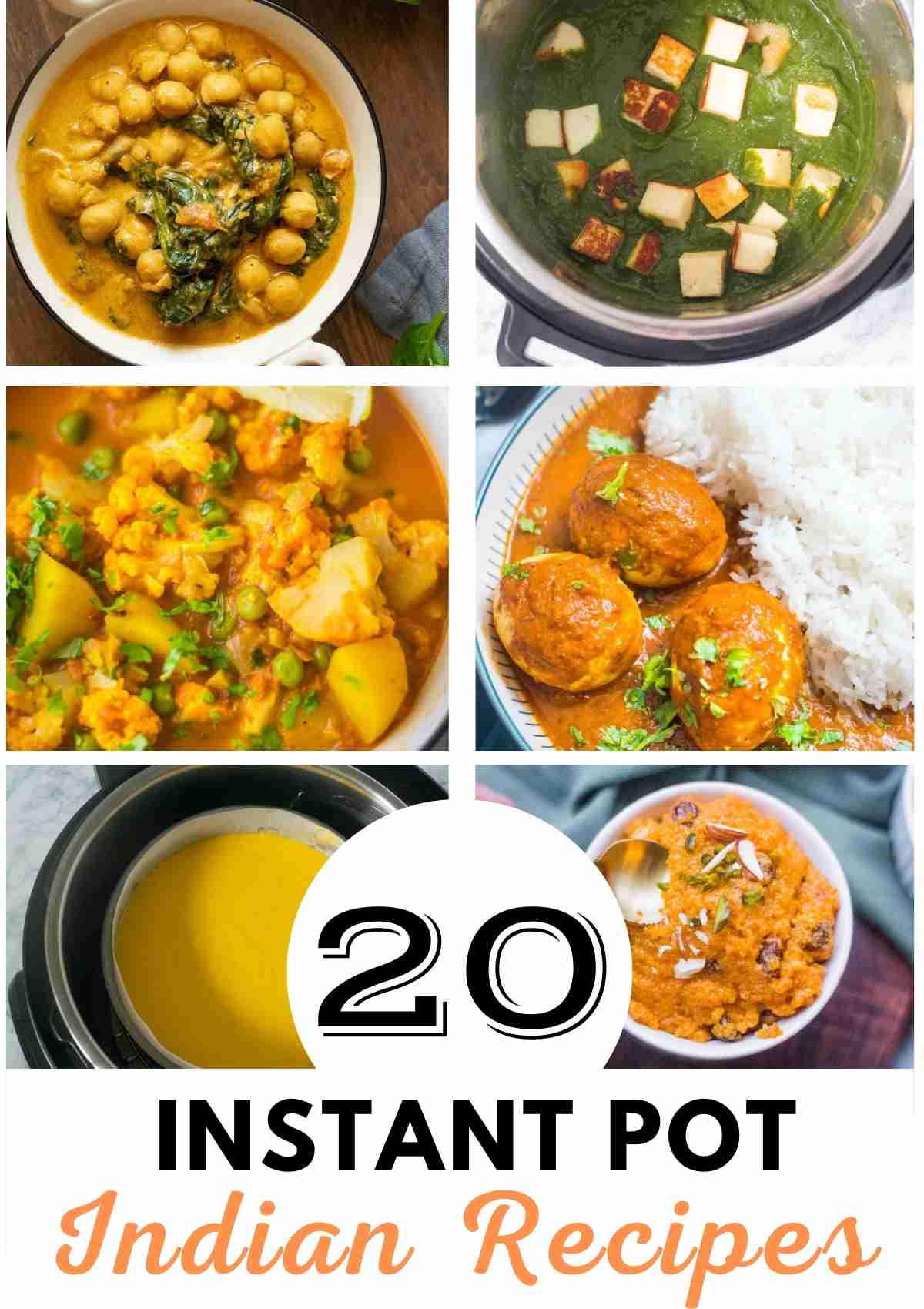 A collage of popular Instant Pot Indian Recipes