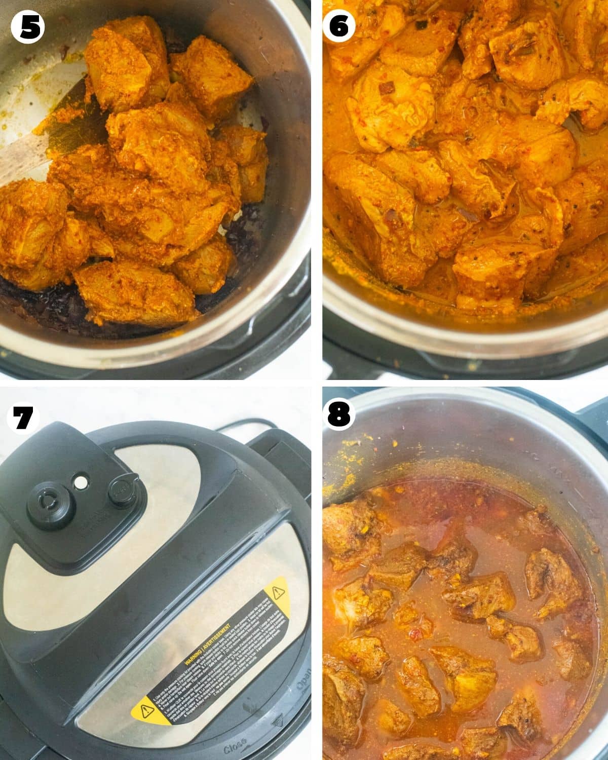 Cooking pork vindaloo in the Instant Pot