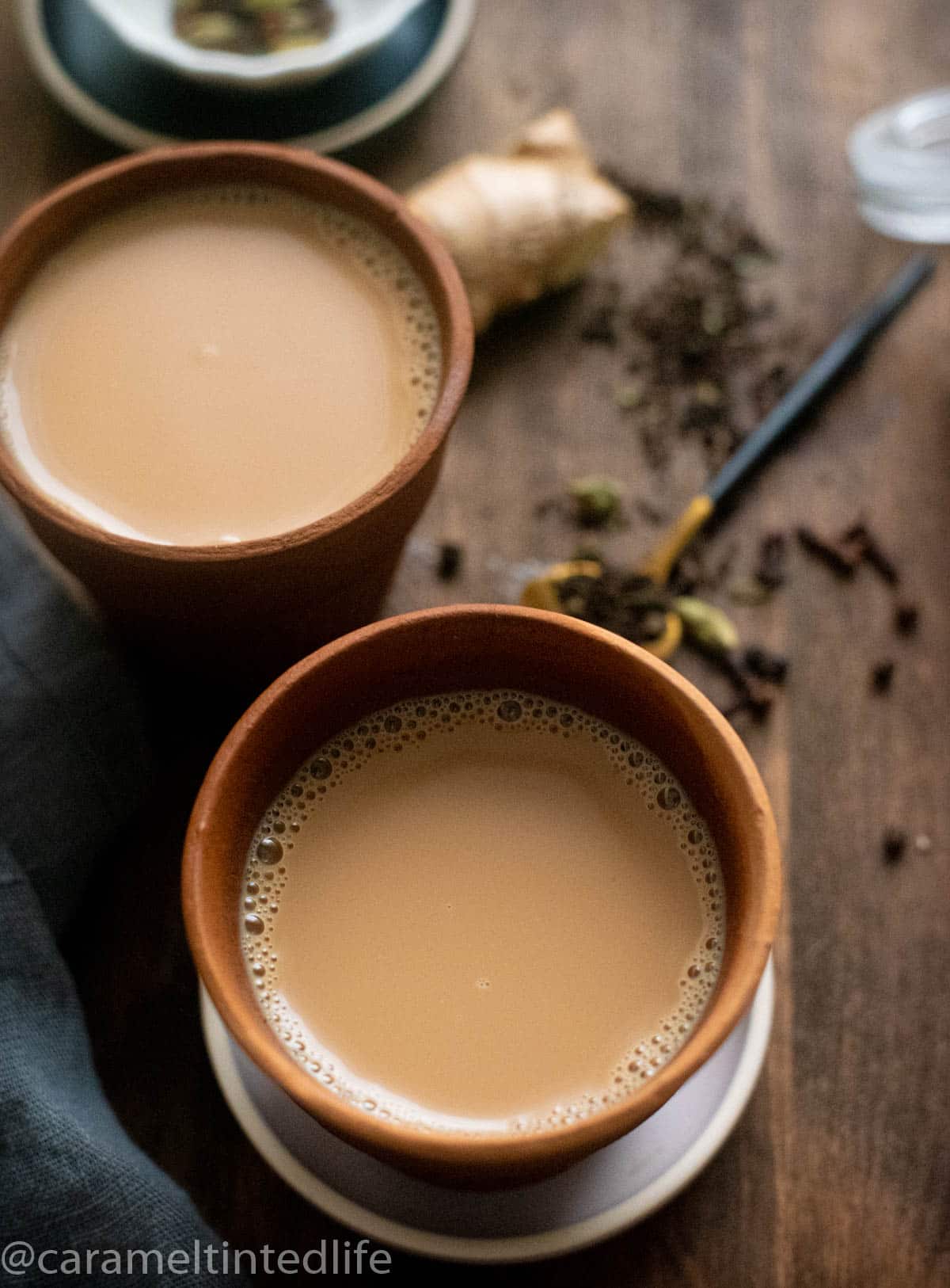 Masaala chai in a terracotta cup