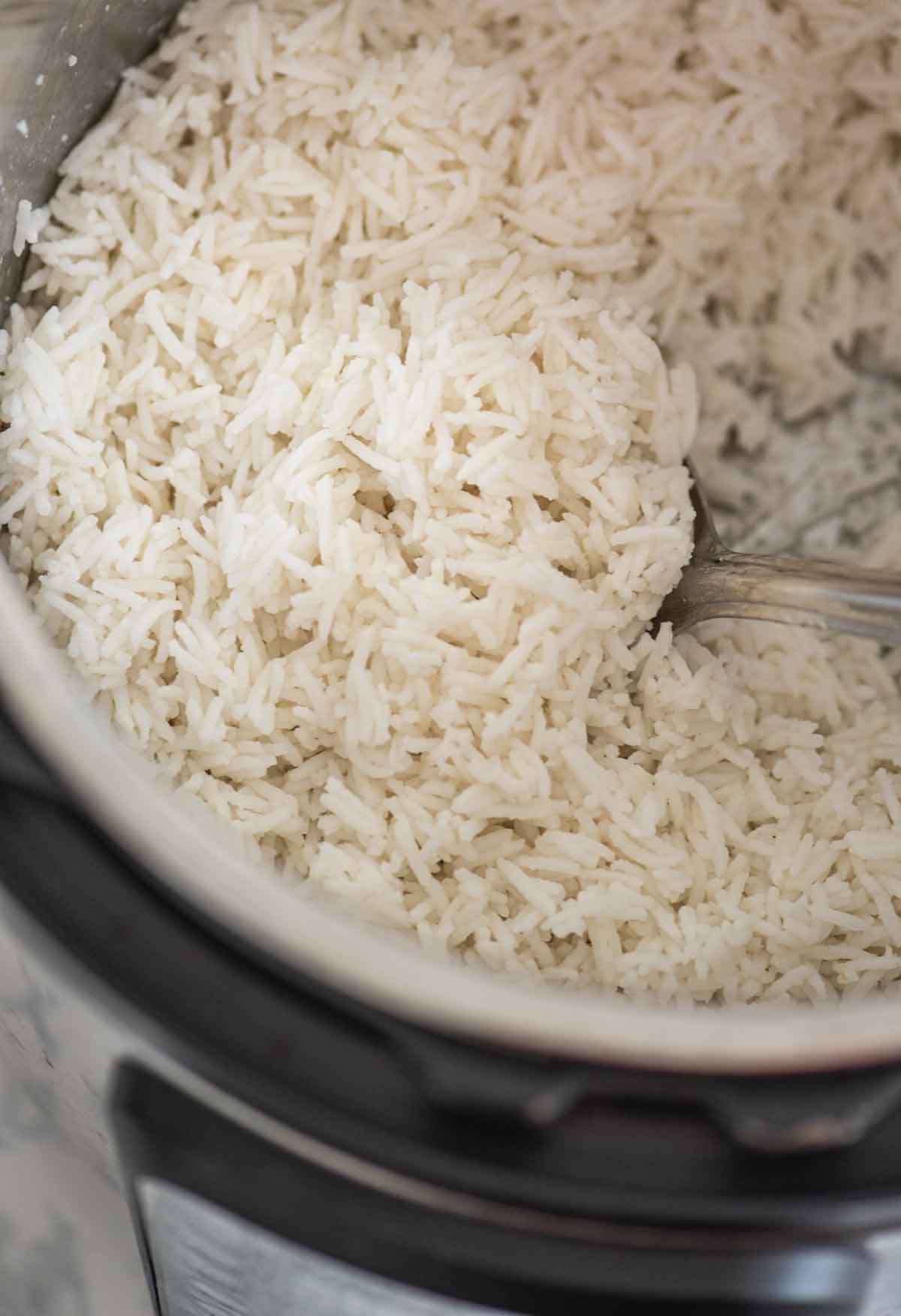 Basmati rice cooked in the Instant Pot