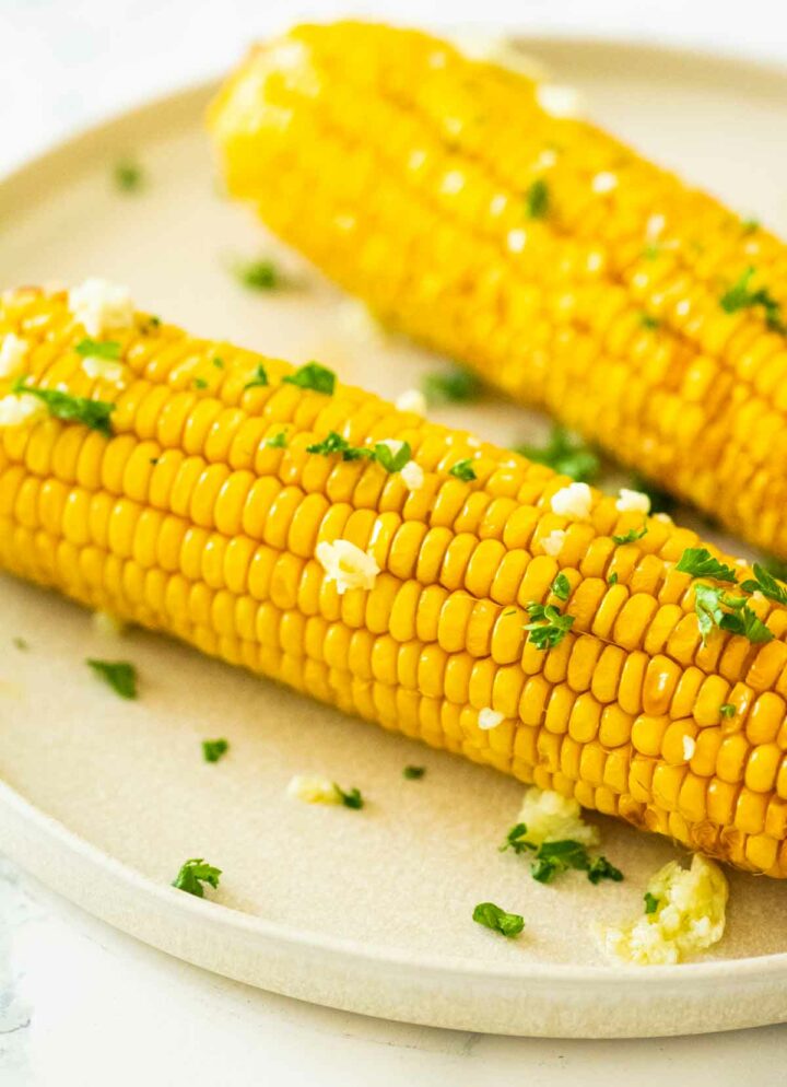 Air Fryer Corn on the Cob - Caramel Tinted Life