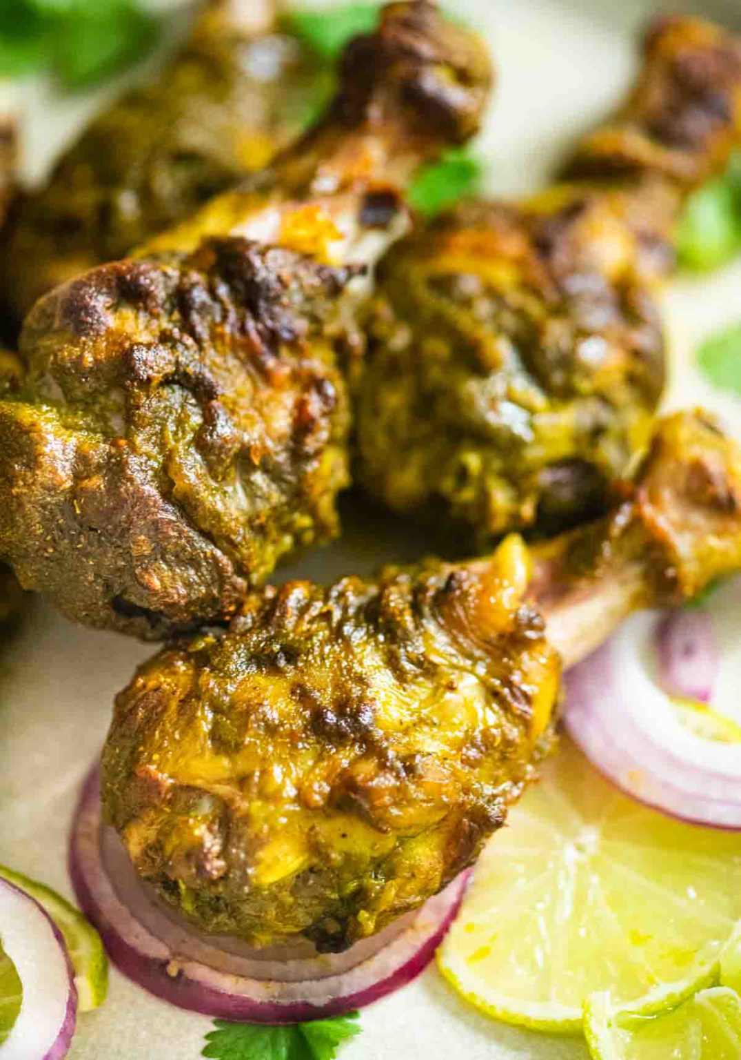 Chicken Tangdi Kabab (Hariyali Tangri Kabab) - Caramel Tinted Life