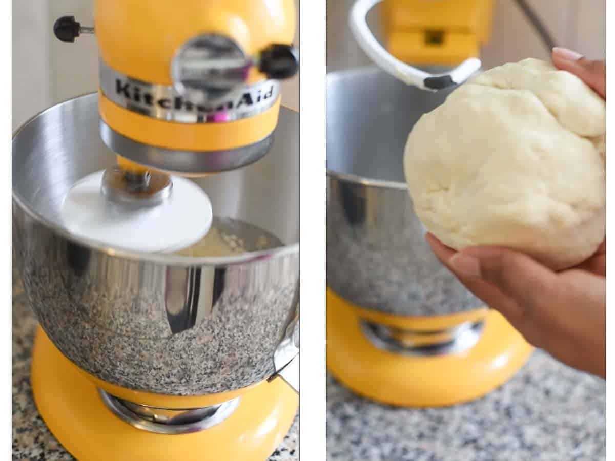 kitchenaid hook kneading dough
