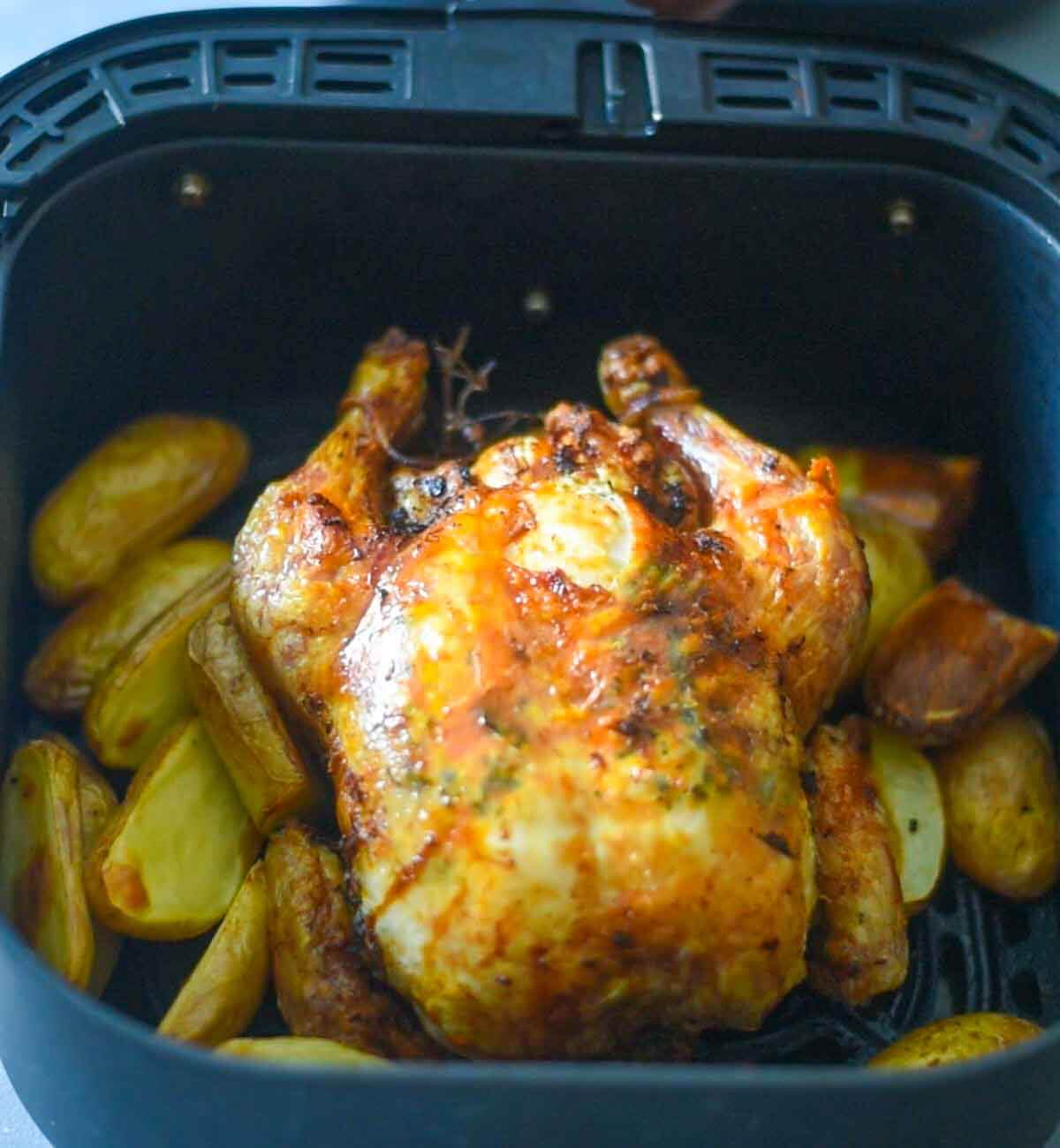 whole roast chicken in air fryer