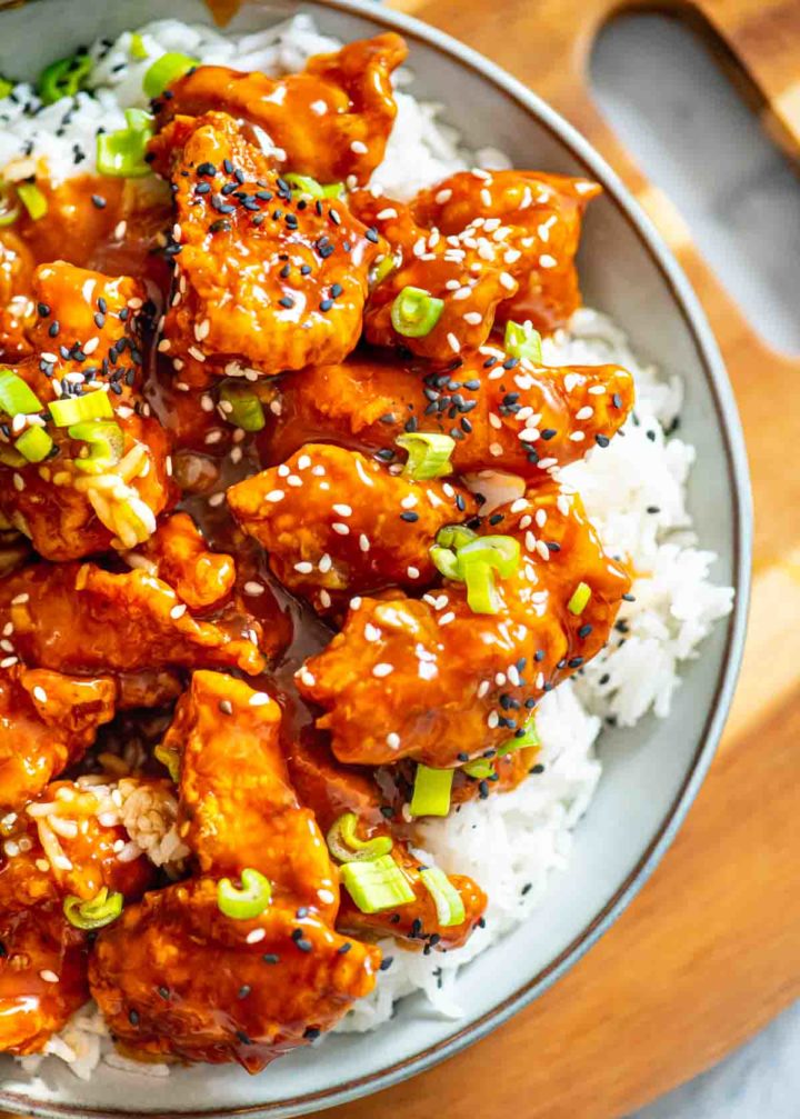 Air Fryer Orange Chicken - Crispy Air Fried Chicken in Orange Sauce ...