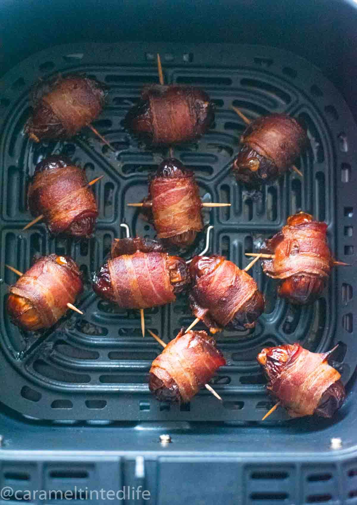 bacon wrapped dates in an air fryer