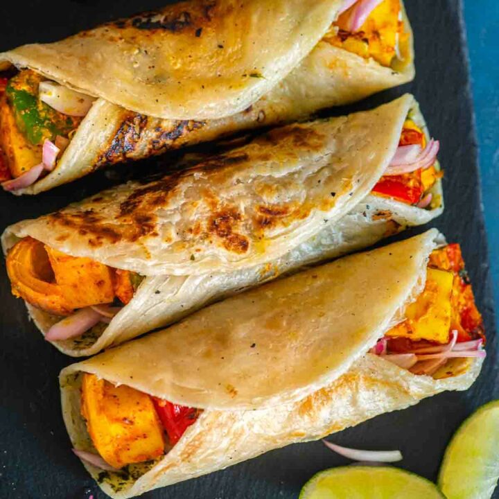 Paneer Kathi Roll Paneer Frankie Paneer Wrap Caramel Tinted Life