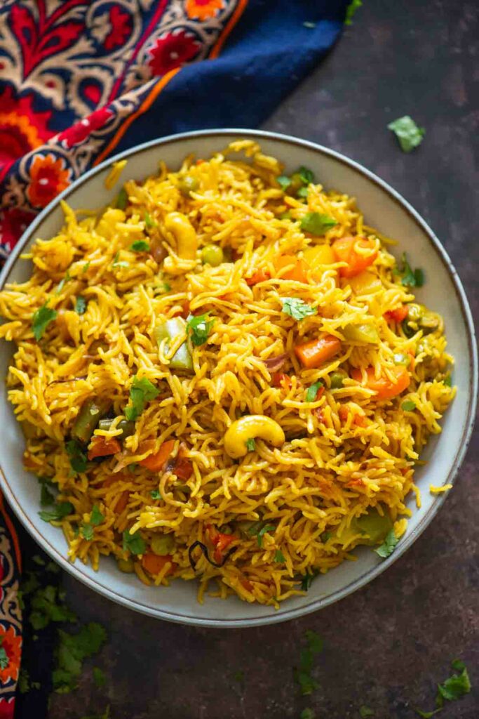 Vegetable Pulao - Caramel Tinted Life