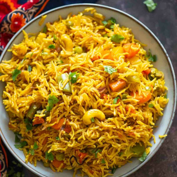 Vegetable Pulao - Caramel Tinted Life